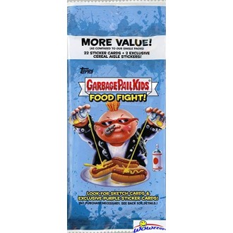 2021 Topps Garbage Pail Kids Food Fight HUGE Factory Sealed JUMBO FAT Pack with 24 Cards Including EXCLUSIVE CEREAL AISLE INSERTS & 2 GREEN PARALLELS! Look for Autos, Printing Plates & More! WOWZZER!